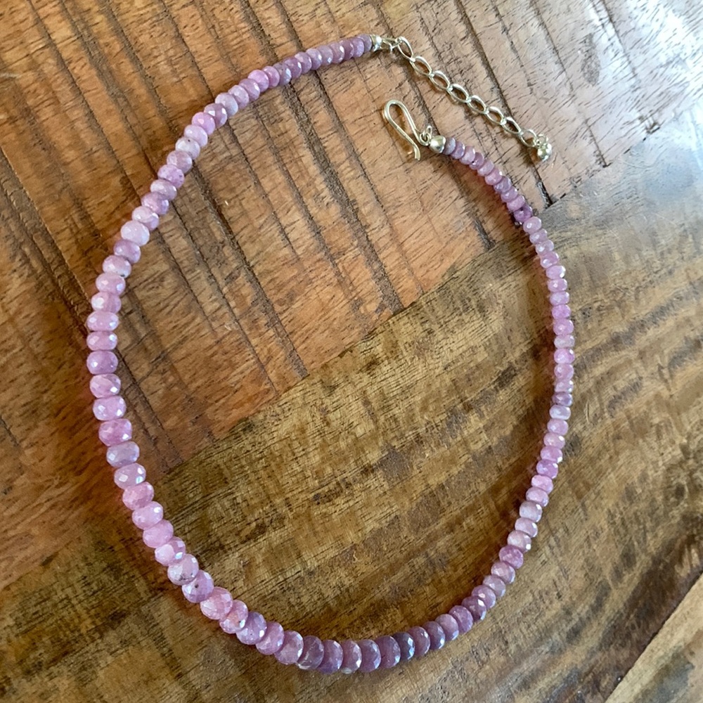 Jay King DTR Graduated Pink Tourmaline & Sterling Silver Necklace